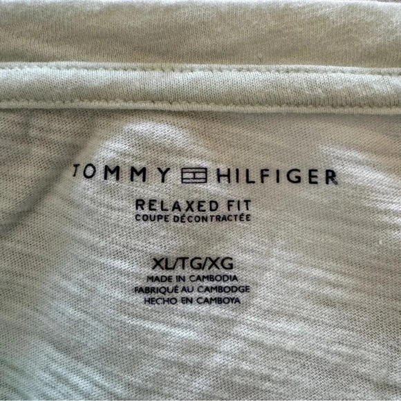 Tommy Hilfiger Womens T-Shirt Size XL Mint Embroidered Logo Flag Relaxed Fit EUC - Picture 6 of 8